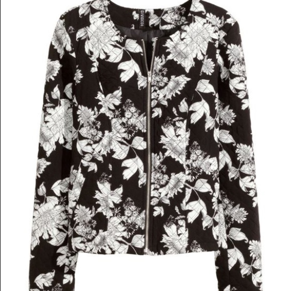 H&M quilted floral jacket