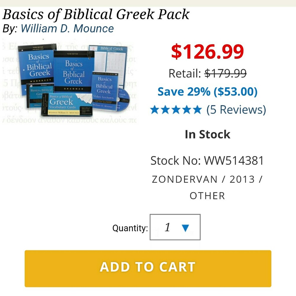 Basics of biblical greek