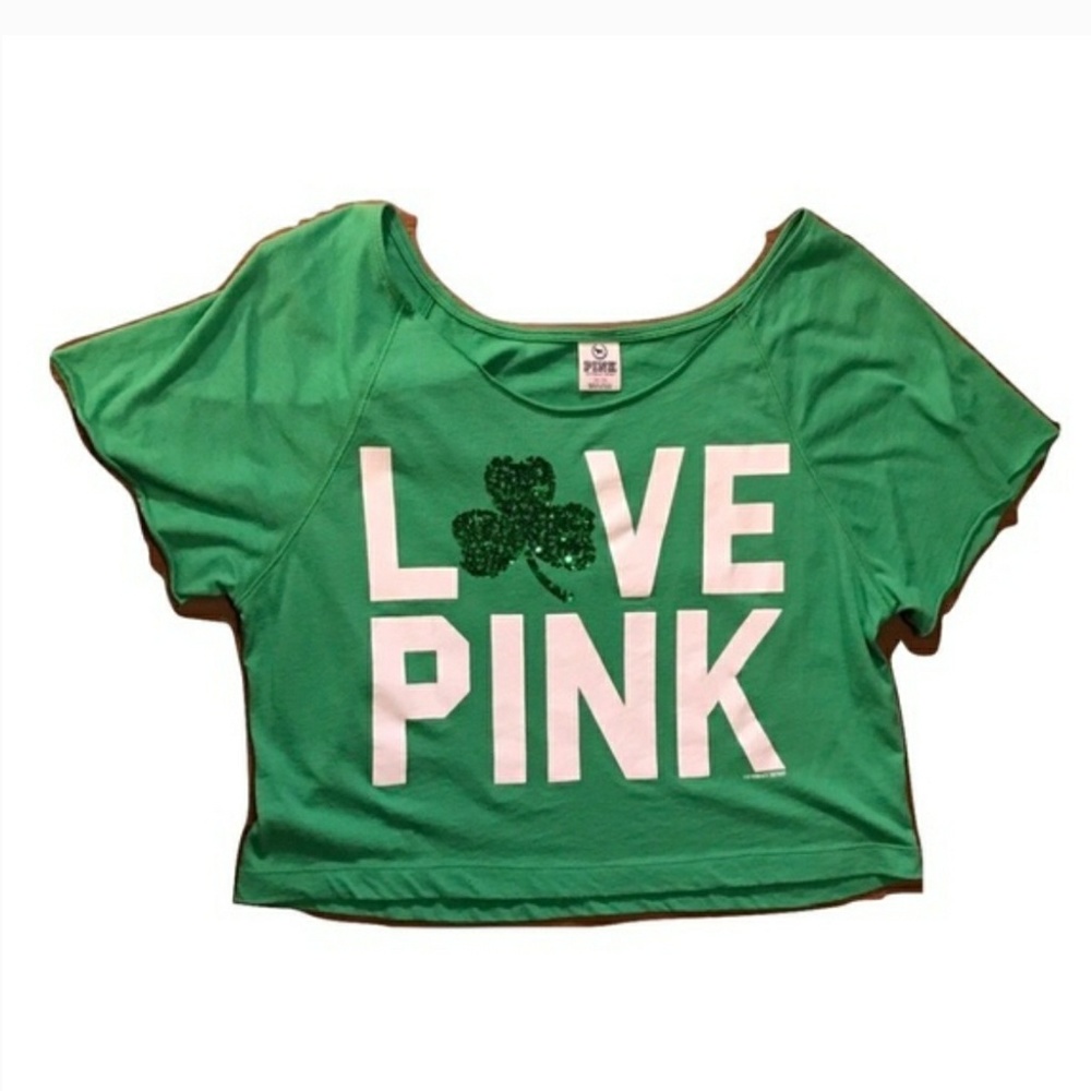 Victoria's Secret Pink|Love Pink/Kiss Me Crop Top