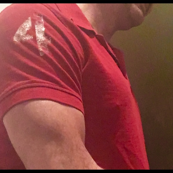 CONVERSE red & white ⚽️ Soccer Jersey /Polo MENS L - Picture 7 of 7