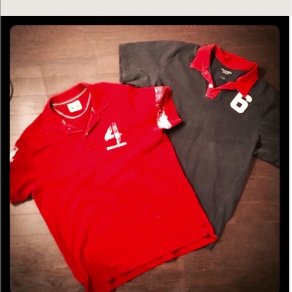 CONVERSE red & white ⚽️ Soccer Jersey /Polo MENS L - Picture 3 of 7