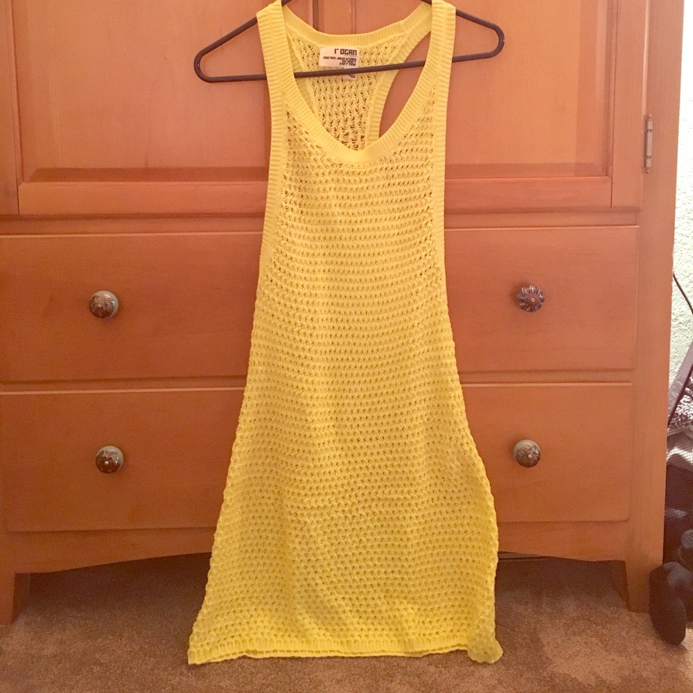 Yellow Crocheted Bikini Coverup!