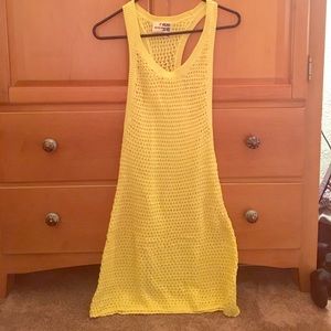 Yellow Crocheted Bikini Coverup!