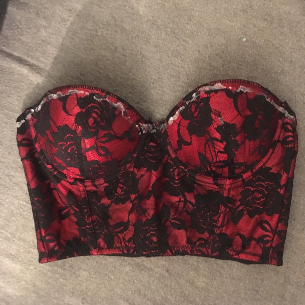 Sexy Rose Lace Bustier