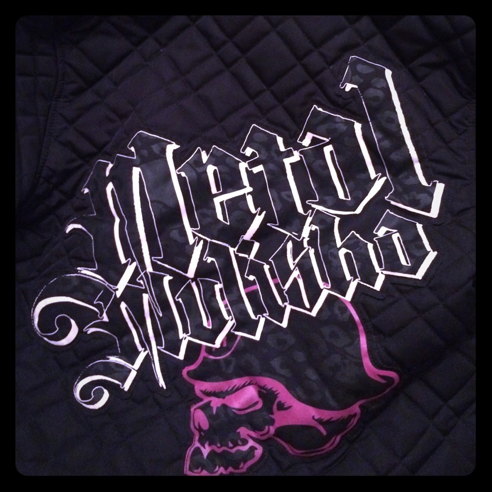 Metal mulisha bomber jacket.