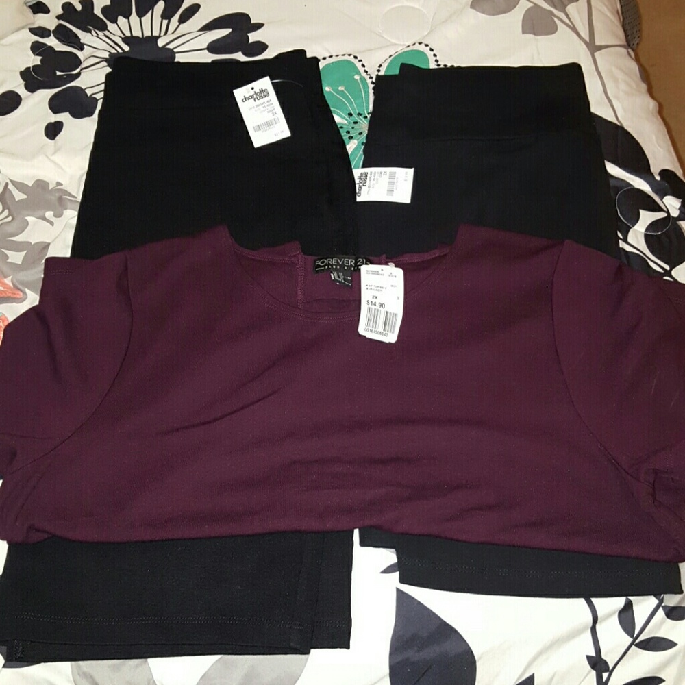 Forever and charlotte russe skirts and shirt