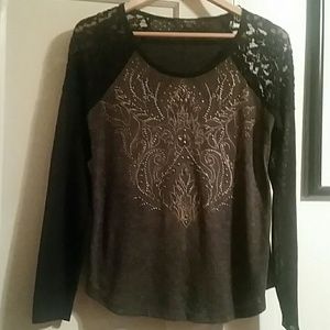 Miss me  studde black lace