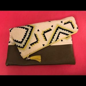 Aztec Design Foldover Clutch Purse