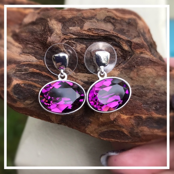 Handcrafted earrings with Swarovski crystal #181 - Picture 2 of 4