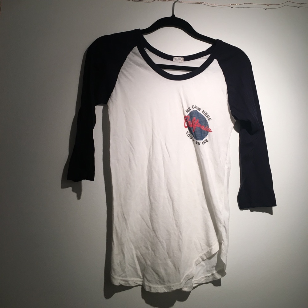 Brandy Melville Baseball Tee with California Emb.