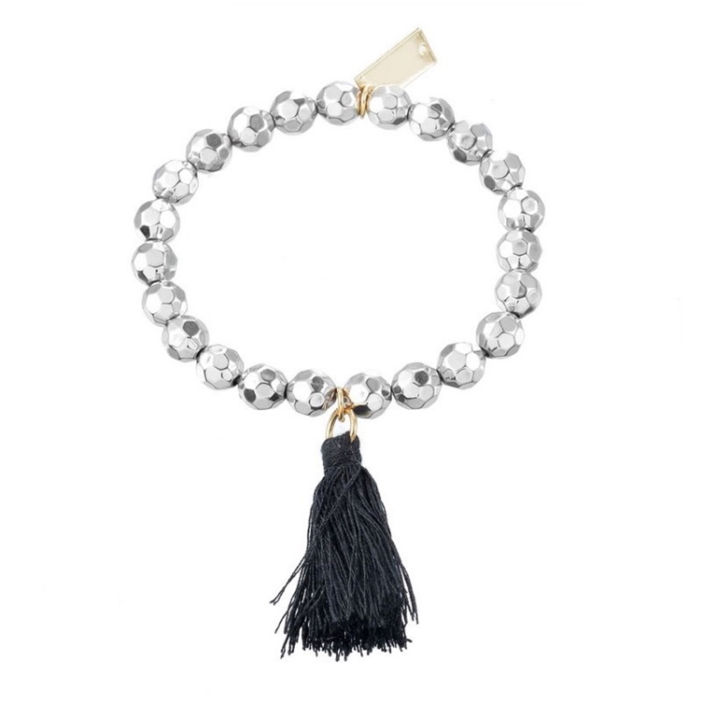 5 for $25 • Navy Tassel & Bead Bracelet