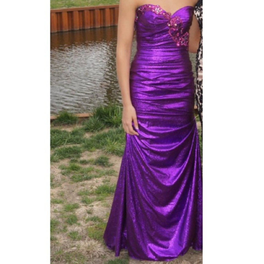 Flirt purple prom dress