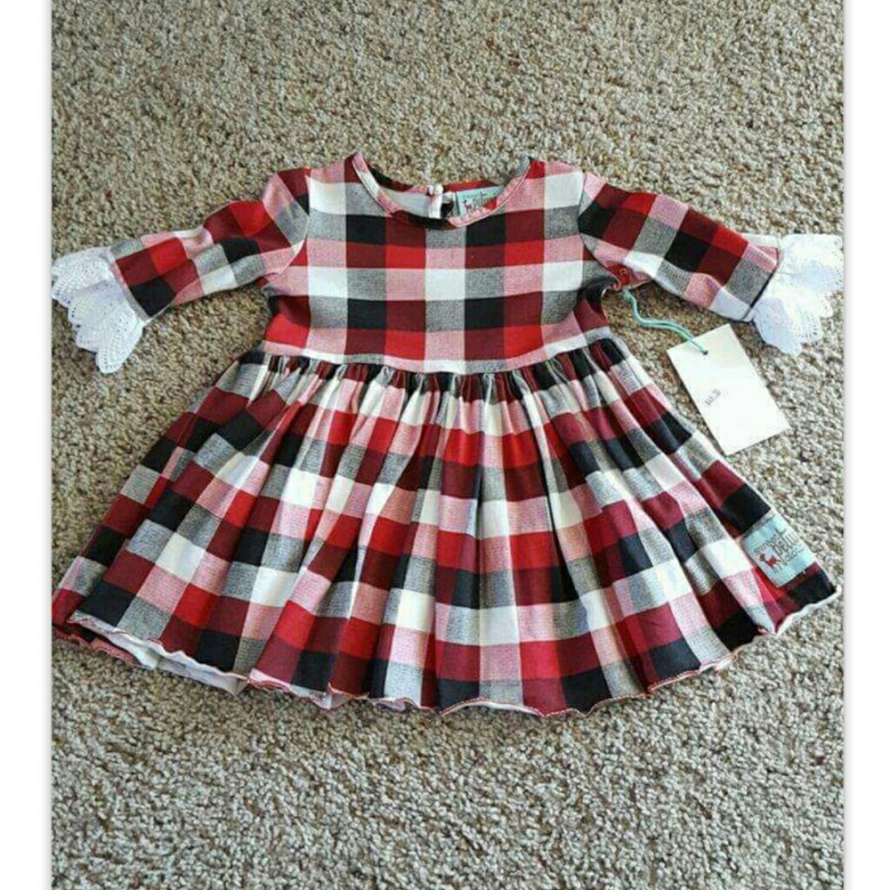 Flannel print dress