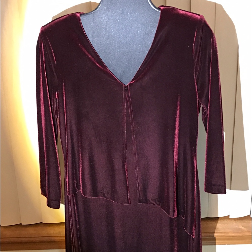 Velvet maroon long dress