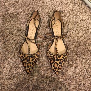 Cheetah pointy flats