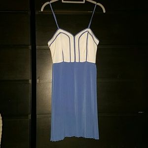 S Spaghetti Strap Mini w empire waist and pleats