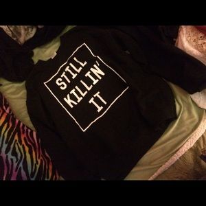 Sweater black, Still Killin It logo