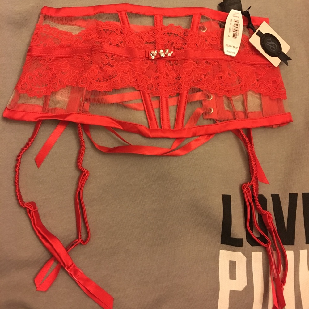 Victoria's Secret Red Corset Style Garter