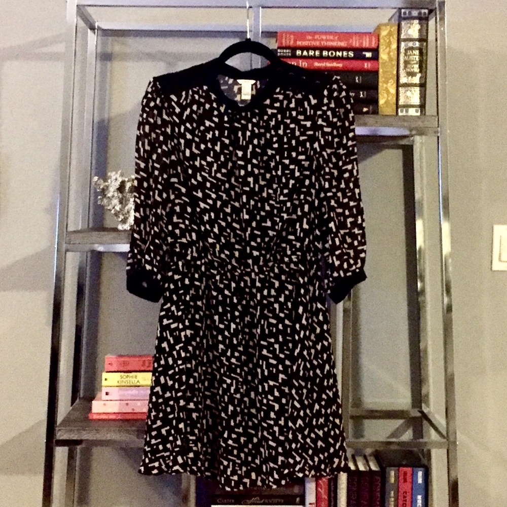 Forever 21 Black and Tan A-Line Dress