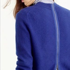 J.Crew Navy Cropped Back Zip Sweater XS NWT E4486