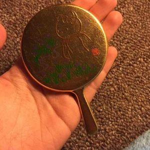 Gold Kawanza Leaf Hello Kitty Mirror