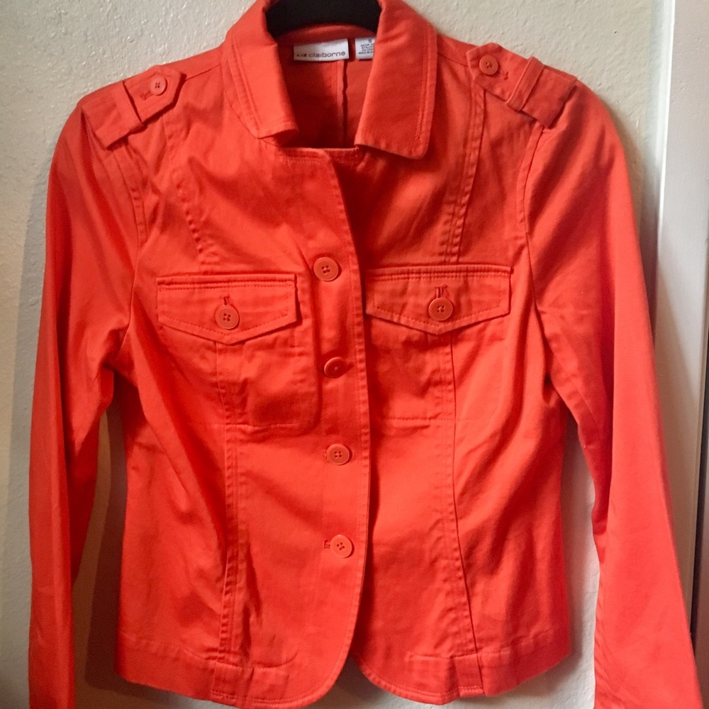 Liz Claiborne orange red blazer!