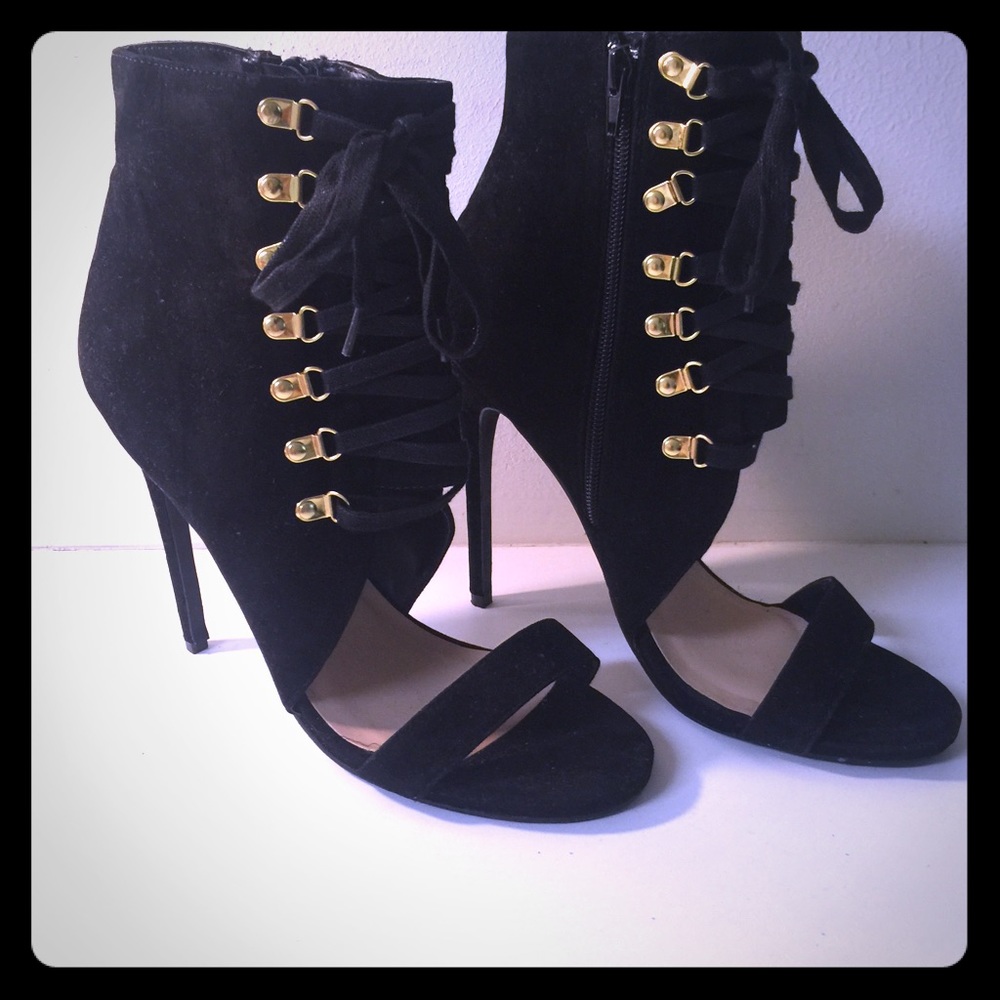 Black Shoe Dazzle Sandals Ankle Boot