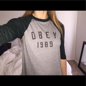 OBEY baseball tee
