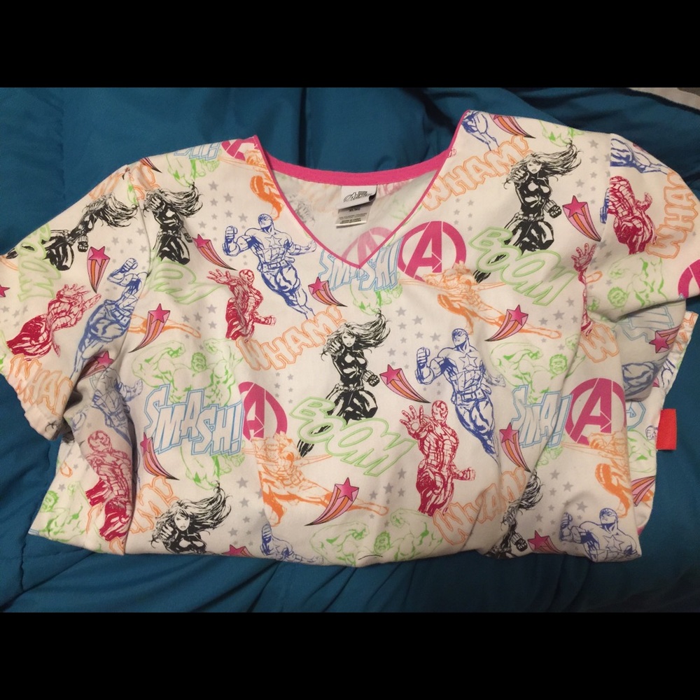 Marvel scrub top
