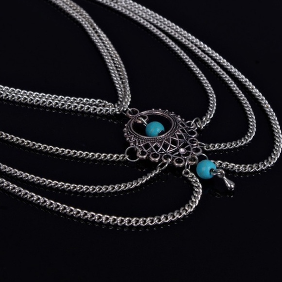 🌺 Turquoise Drape Anklet 🌺 - Picture 4 of 4