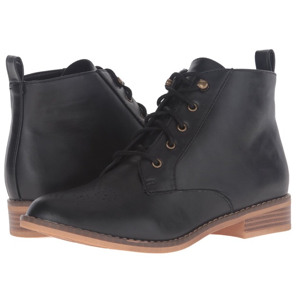 Front Detailed Black Moto Combat Boots - Picture 6 of 6