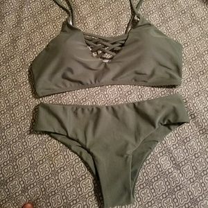 Olive green bikini