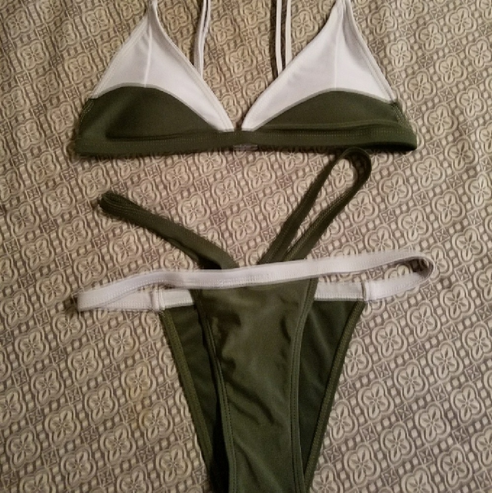 *SOLD*Army green bikini