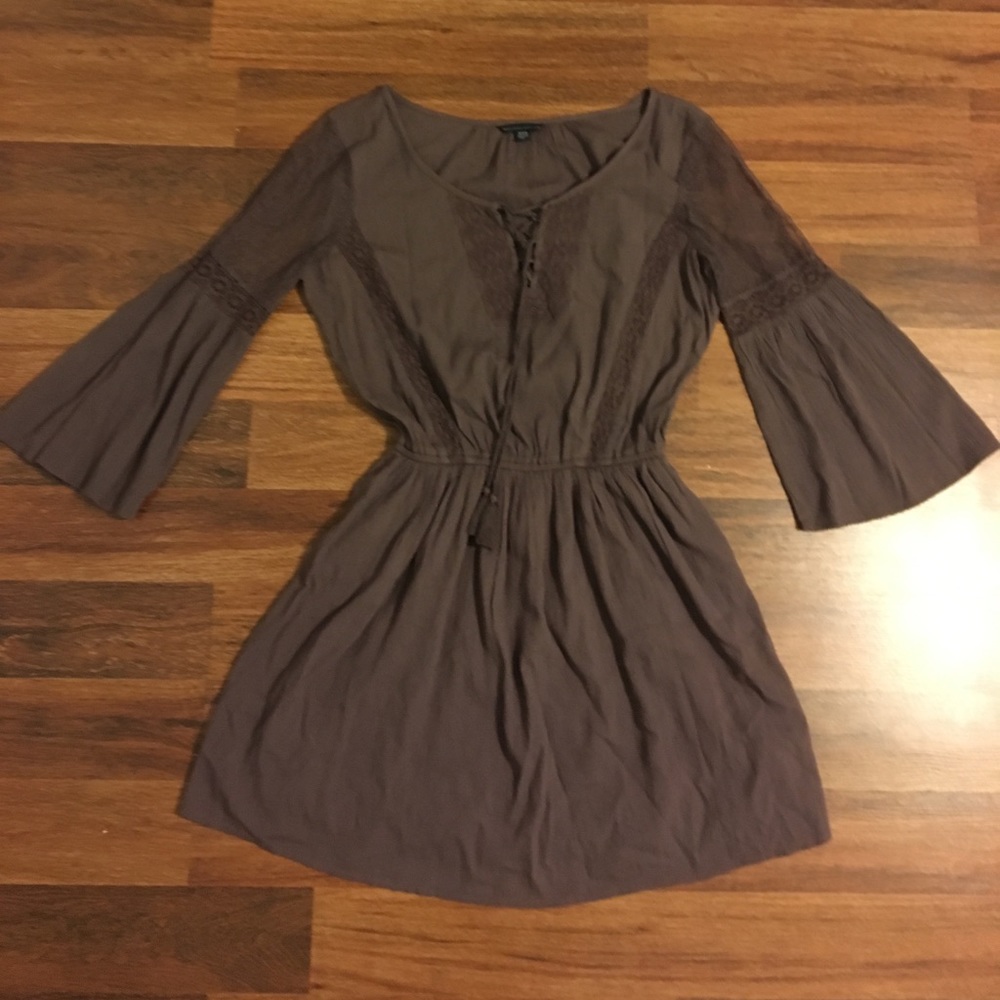 American Eagle Purple Bell Sleeve Dress