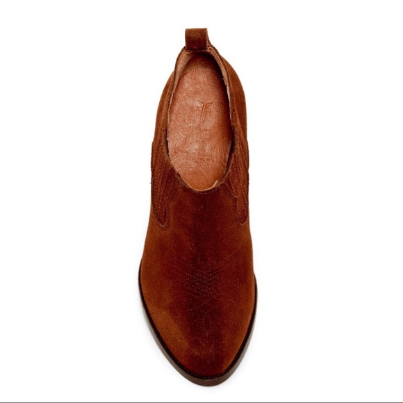 Frye Ilana Leather Slip On Heeled Bootie - Picture 3 of 5