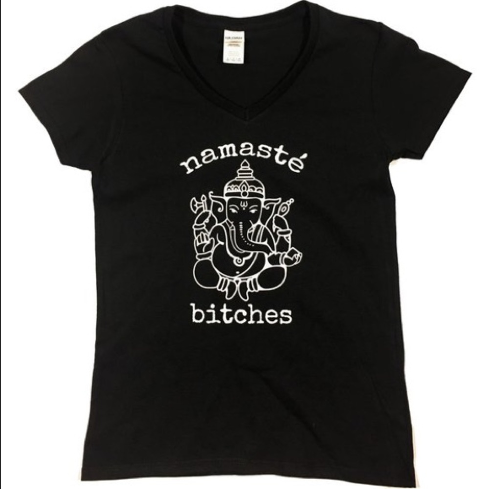 Namaste - Woman's V-Neck T-Shirt BRAND NEW