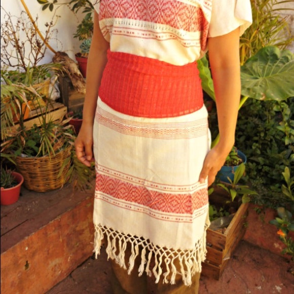 Huipil Vintage Dress made on loom. - Picture 1 of 3