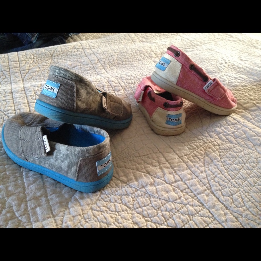 Two pairs of Toddler TOMS