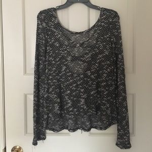 Sweater with open criss-cross back