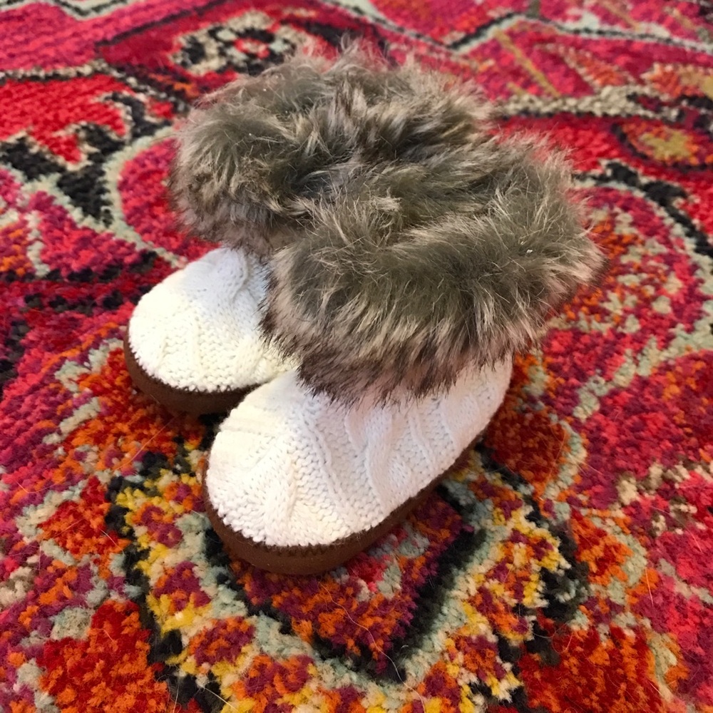 Janie and Jack winter fur booties