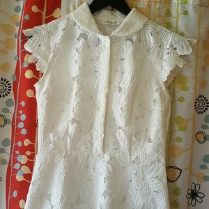 silk lace applique dress