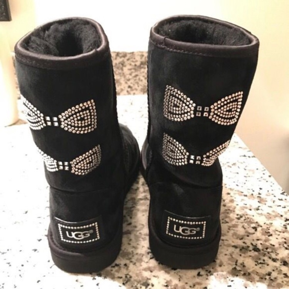 Black rhinestone Uggs