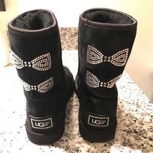 Black rhinestone Uggs