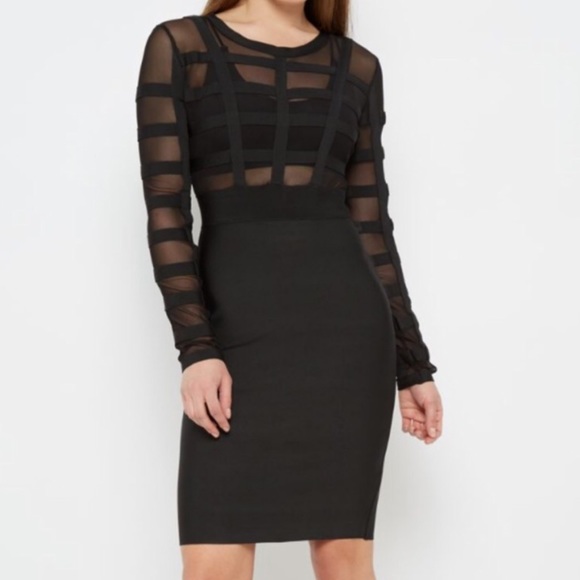 Dresses & Skirts - 🆕😍🎄Black mesh bodycon sleeved dress