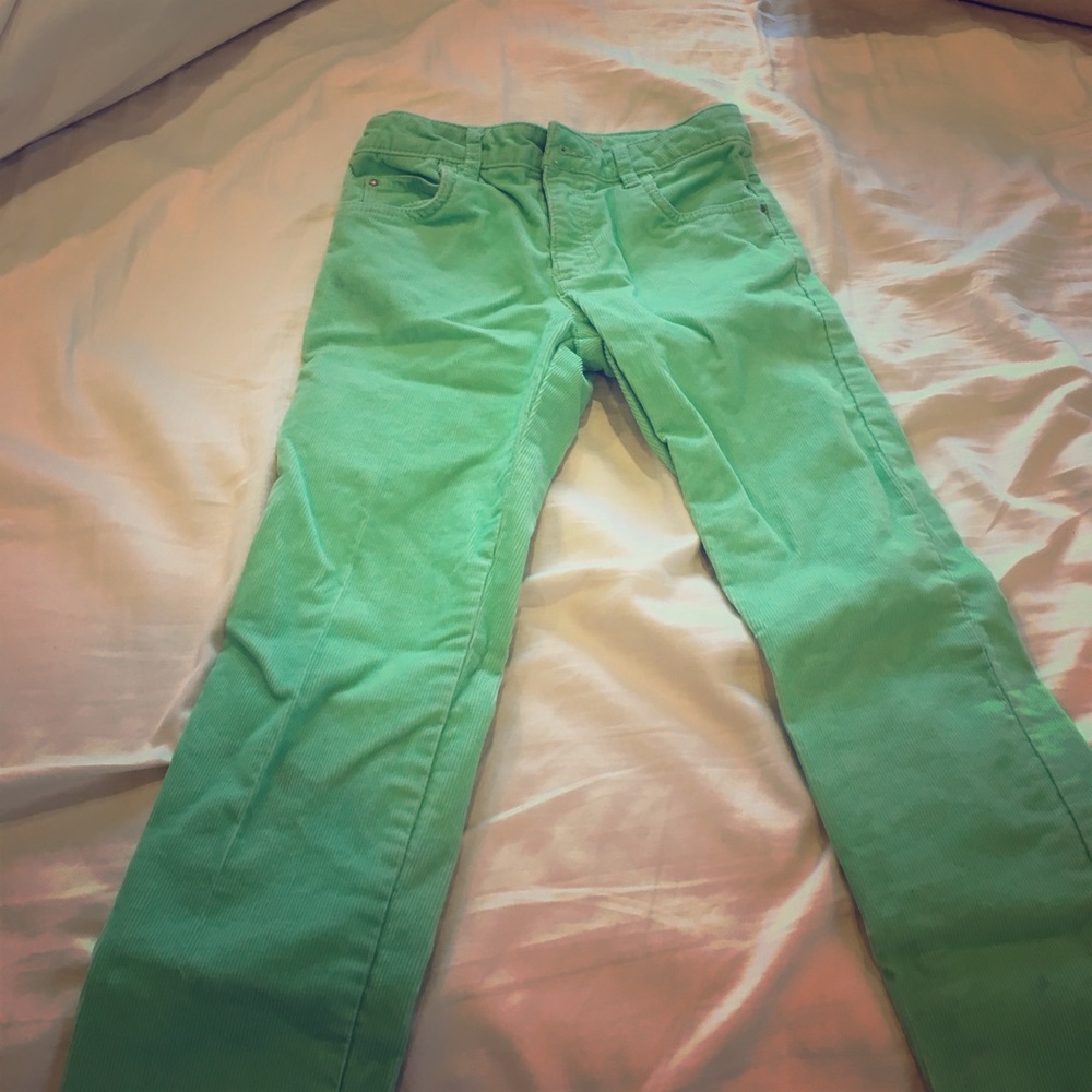 Girls green cords