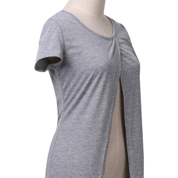 LAST 1 New Stretchy  Boho Spilt Front Top - Picture 3 of 3