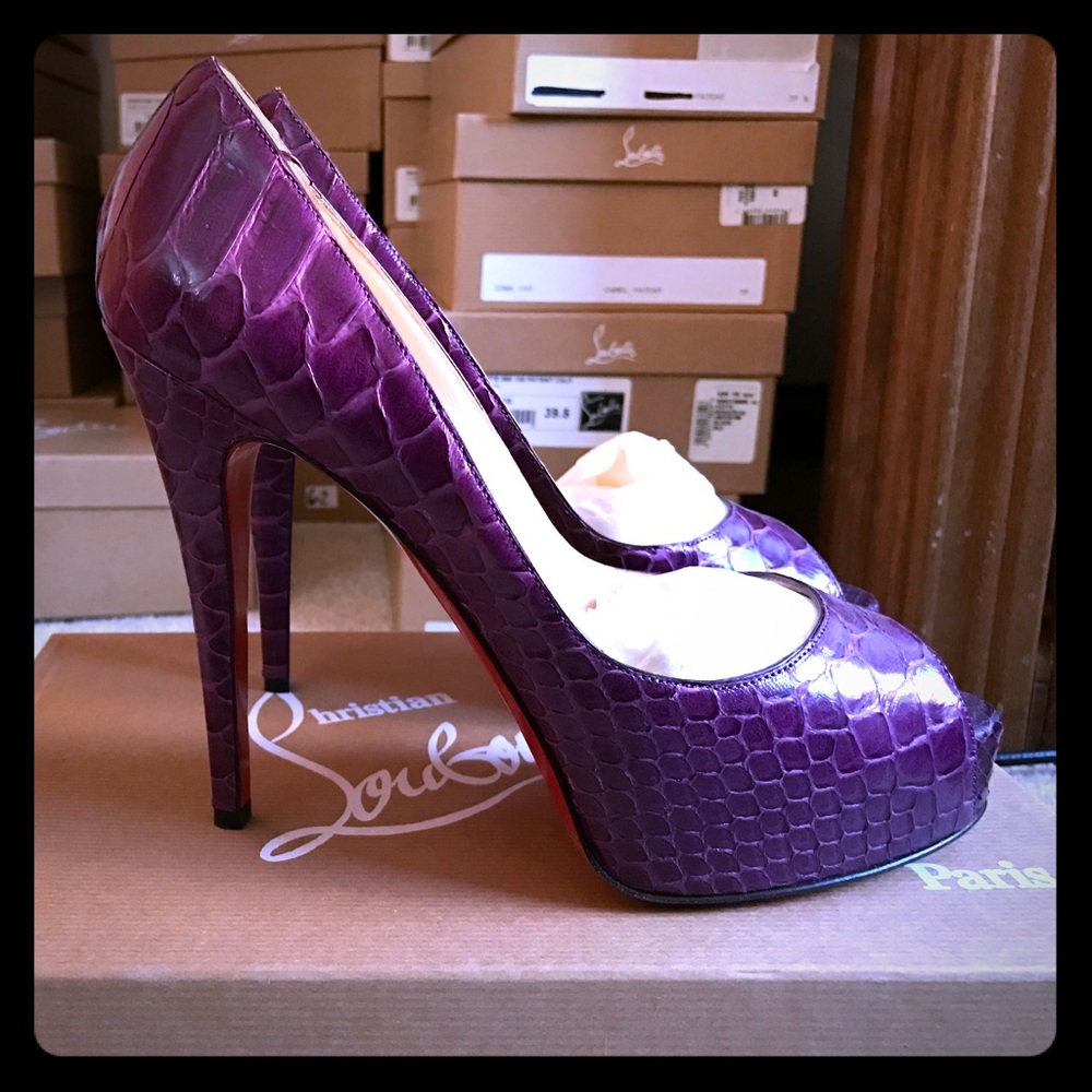Christian Louboutin Purple Python Hyper Prive