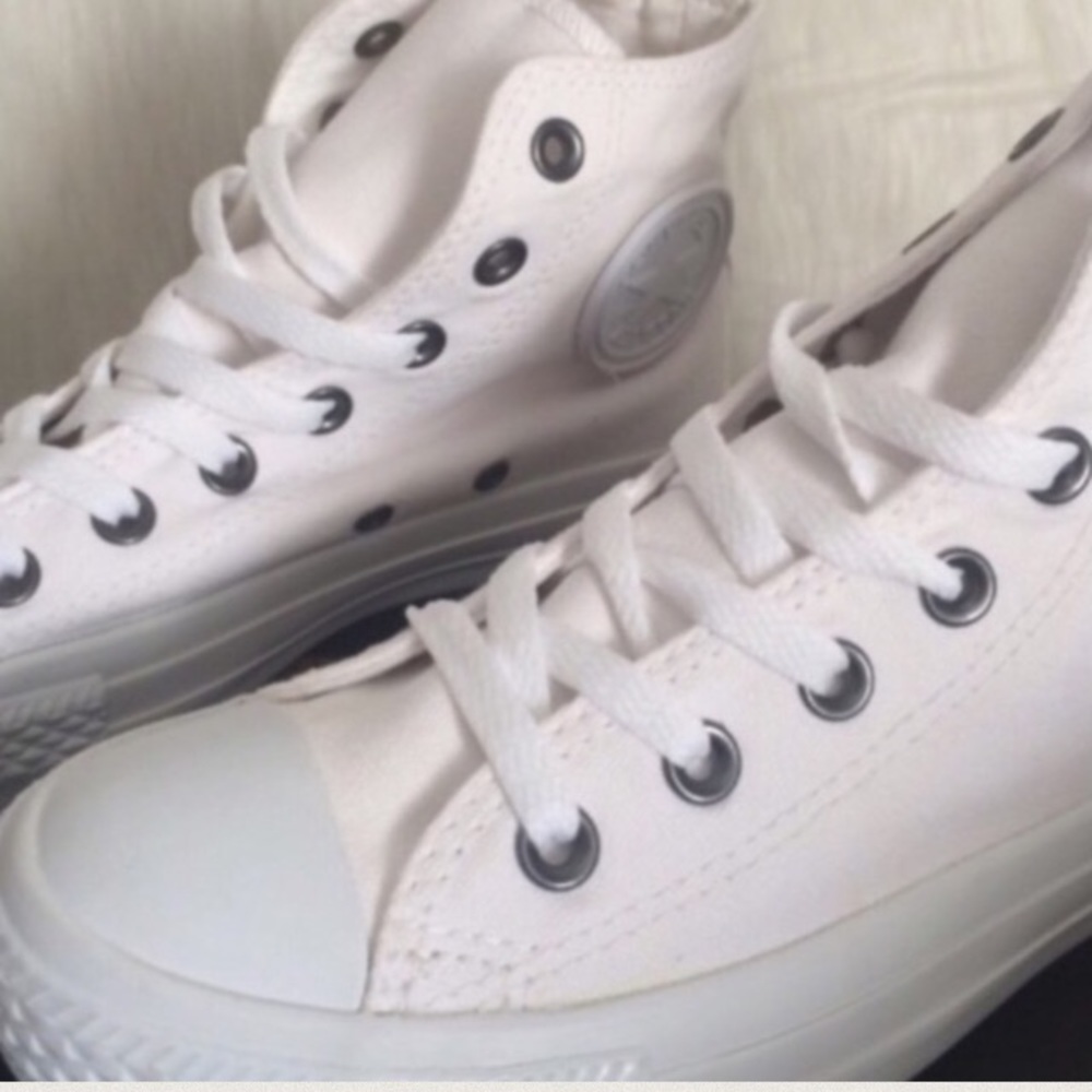 đ°SALE! CONVERSE WHITE WOMENS MONOCHROME - Picture 4 of 5