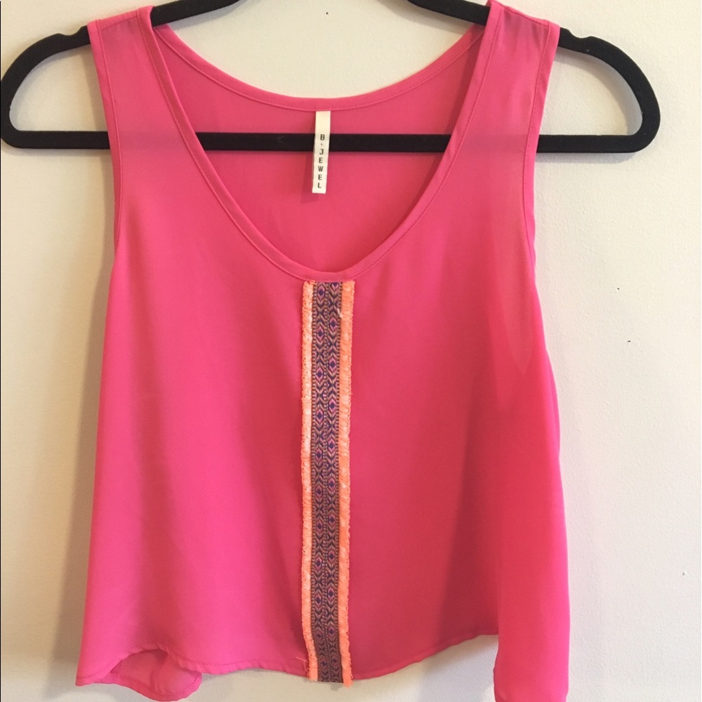 B. Jewel Chiffon Tank