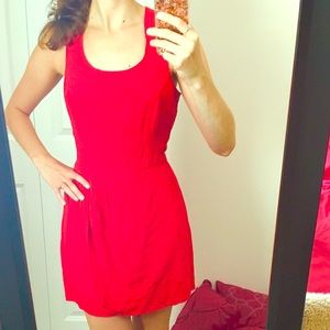 Rampage Bright Red Romper Dress